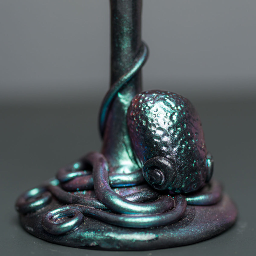 Чаша за вино с полимерна глина "Октопод"